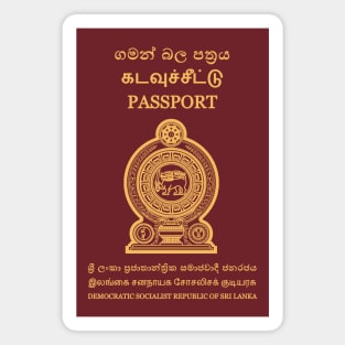 Sri Lanka passport Magnet